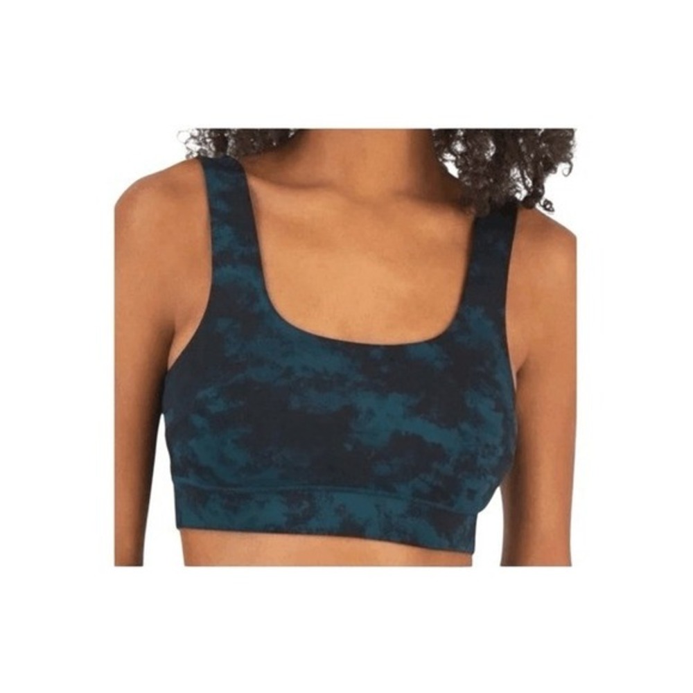 Jenni Intimates Square Neck Bralette Black Teal‎ Tie Dye M